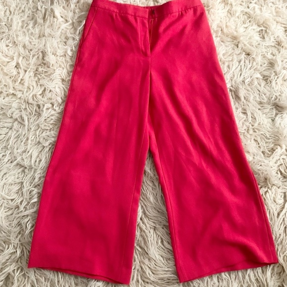 Halogen | Orange Red Pant Culottes 4 Wide Leg - Picture 2 of 8